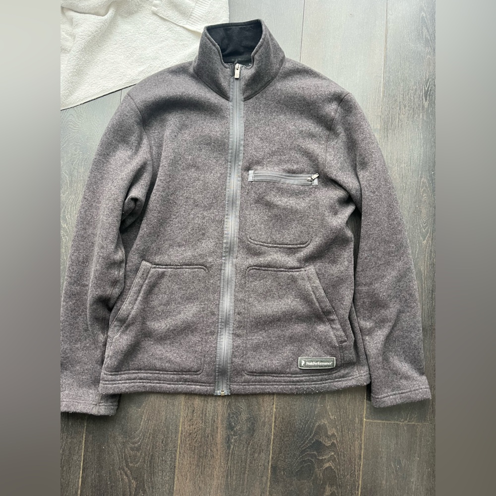 Peak Performance Charcoal Zip-Up Sweater